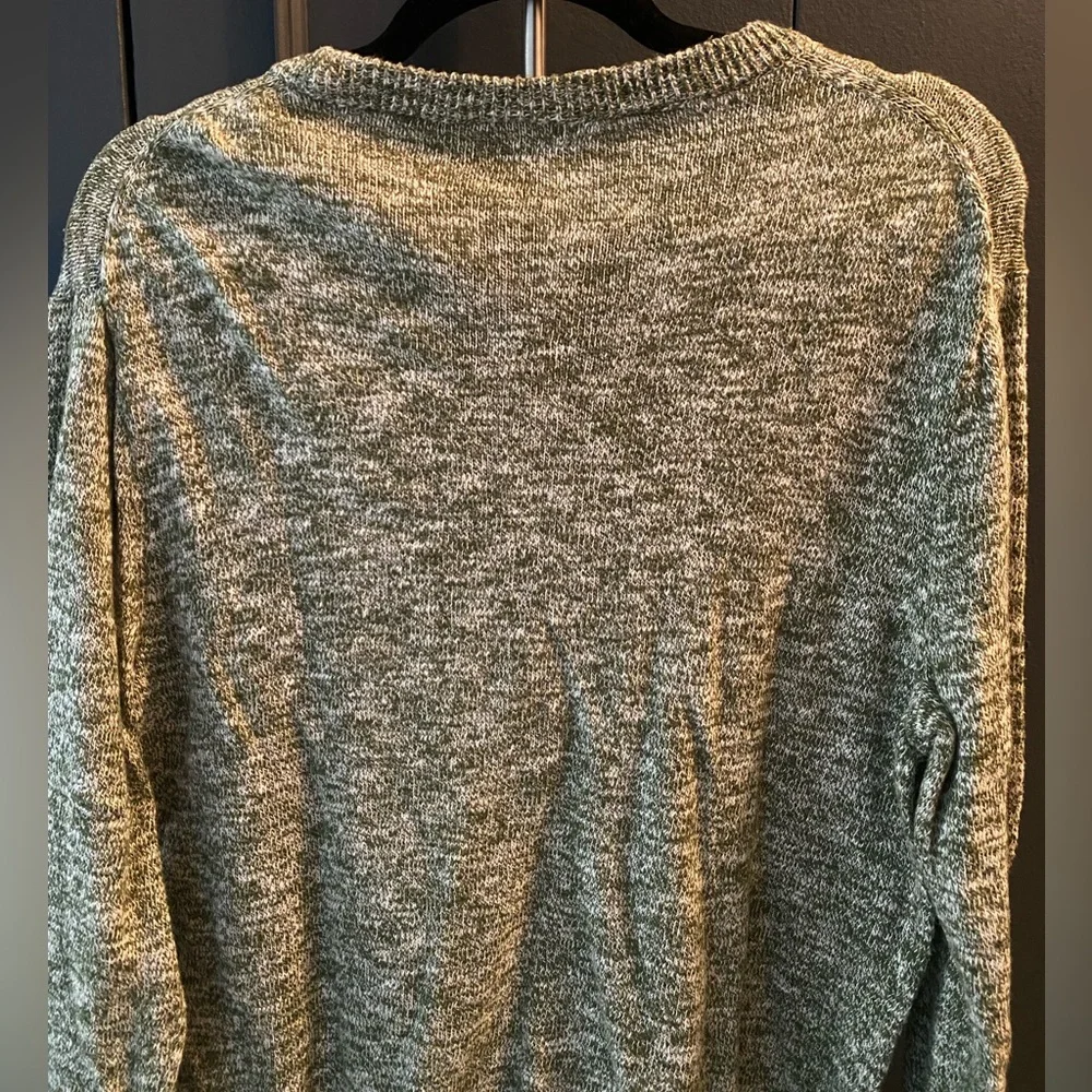 J. Crew - 100% Cotton Piqué-Stitch Crewneck Sweater in Green - Size M